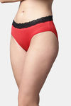 PrettyCat Medium Rise Three-Fourth Coverage Bikini Panty - Red — thumbnail 3