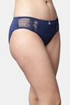 PrettyCat Medium Rise Three-Fourth Coverage Bikini Panty - Blue — thumbnail 4