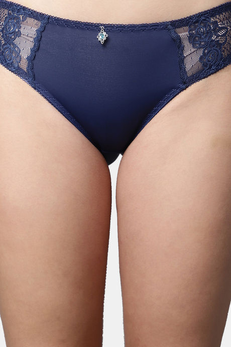 PrettyCat Medium Rise Three-Fourth Coverage Bikini Panty - Blue — image 6