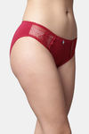 PrettyCat Medium Rise Three-Fourth Coverage Bikini Panty - Red — thumbnail 4