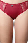 PrettyCat Medium Rise Three-Fourth Coverage Bikini Panty - Red — thumbnail 6