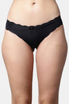 PrettyCat Low Rise Three-Fourth Coverage Bikini Panty - Black — thumbnail 1