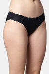 PrettyCat Low Rise Three-Fourth Coverage Bikini Panty - Black — thumbnail 4