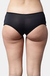PrettyCat Medium Rise 3/4th Coverage Bikini Panty - Black — thumbnail 2
