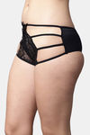PrettyCat Medium Rise 3/4th Coverage Bikini Panty - Black — thumbnail 3