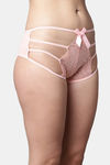 PrettyCat Medium Rise 3/4th Coverage Bikini Panty - Pink — thumbnail 4