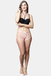 PrettyCat Medium Rise 3/4th Coverage Bikini Panty - Pink — thumbnail 5
