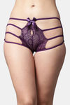 PrettyCat Medium Rise 3/4th Coverage Bikini Panty - Purple — thumbnail 1
