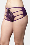 PrettyCat Medium Rise 3/4th Coverage Bikini Panty - Purple — thumbnail 3