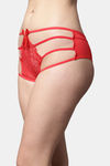 PrettyCat Medium Rise 3/4th Coverage Bikini Panty - Red — thumbnail 3