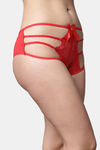 PrettyCat Medium Rise 3/4th Coverage Bikini Panty - Red — thumbnail 4