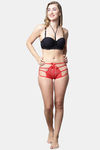PrettyCat Medium Rise 3/4th Coverage Bikini Panty - Red — thumbnail 5