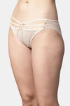 PrettyCat Low Rise Half Coverage Bikini Panty - Beige — thumbnail 3