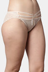 PrettyCat Low Rise Half Coverage Bikini Panty - Beige — thumbnail 4