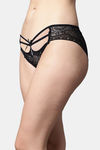 PrettyCat Low Rise Half Coverage Bikini Panty - Black — thumbnail 3