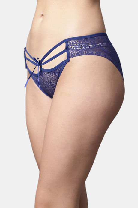 PrettyCat Low Rise Half Coverage Bikini Panty - Blue — image 3