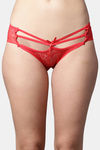 PrettyCat Low Rise Half Coverage Bikini Panty - Red — thumbnail 1