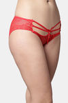 PrettyCat Low Rise Half Coverage Bikini Panty - Red — thumbnail 4