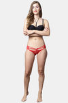 PrettyCat Low Rise Half Coverage Bikini Panty - Red — thumbnail 5