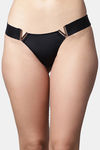 PrettyCat Low Rise Half Coverage Thong - Black — thumbnail 1