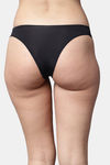 PrettyCat Low Rise Half Coverage Thong - Black — thumbnail 2