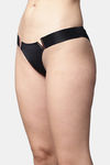 PrettyCat Low Rise Half Coverage Thong - Black — thumbnail 3