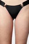 PrettyCat Low Rise Half Coverage Thong - Black — thumbnail 6