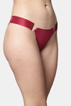 PrettyCat Low Rise Half Coverage Thong - Red — thumbnail 4