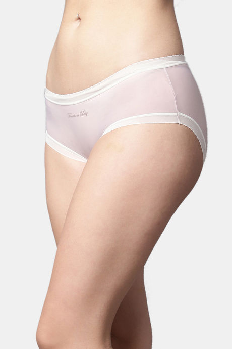 PrettyCat Medium Rise Three-Fourth Coverage Hipster Panty - Pink — image 3