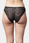 PrettyCat Low Rise 3/4th Coverage Bikini Panty - Black — thumbnail 2