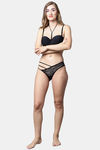 PrettyCat Low Rise 3/4th Coverage Bikini Panty - Black — thumbnail 5