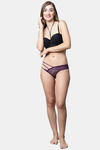 PrettyCat Low Rise 3/4th Coverage Bikini Panty - Purple — thumbnail 5