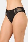 PrettyCat Mid Rise Sexy Lace Bikini Panty  - Black — thumbnail 3