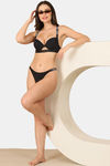 PrettyCat Rhinestone Low Rise Sexy G-String Panty  - Black — thumbnail 4