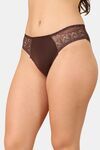 PrettyCat Mid Rise Sexy Lace Bikini Panty  - Brown — thumbnail 3