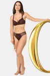 PrettyCat Mid Rise Sexy Lace Bikini Panty  - Brown — thumbnail 4