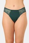 PrettyCat Mid Rise Sexy Lace Bikini Panty  - Green — thumbnail 1