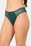 PrettyCat Mid Rise Sexy Lace Bikini Panty  - Green — thumbnail 3