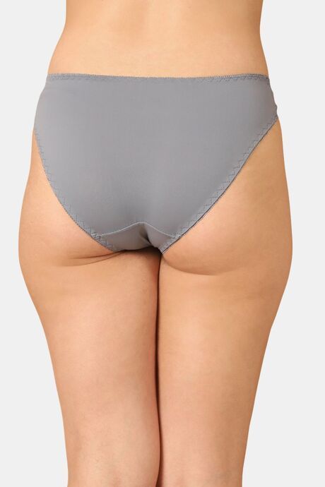 PrettyCat Mid Rise Sexy Lace Bikini Panty  - Grey — image 2