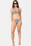 PrettyCat Mid Rise Sexy Lace Bikini Panty  - Grey — thumbnail 4