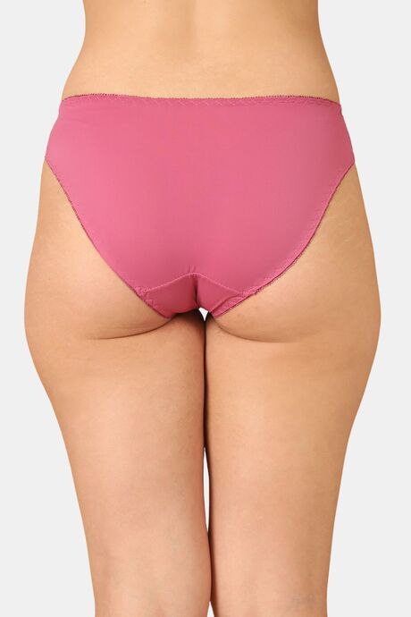 PrettyCat Mid Rise Sexy Lace Bikini Panty  - Pink — image 2