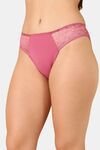 PrettyCat Mid Rise Sexy Lace Bikini Panty  - Pink — thumbnail 3