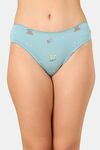 PrettyCat Mid Rise Sexy Printed Bikini Panty  - Blue — thumbnail 1