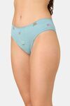 PrettyCat Mid Rise Sexy Printed Bikini Panty  - Blue — thumbnail 3