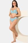 PrettyCat Mid Rise Sexy Printed Bikini Panty  - Blue — thumbnail 4