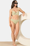 PrettyCat Mid Rise Sexy Printed Bikini Panty  - Green — thumbnail 4
