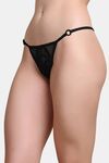 PrettyCat Self-Design Lace G-String Bikini Panty  - Black — thumbnail 3
