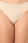 PrettyCat Mid Rise Sexy Lace Bikini Panty  - Beige — thumbnail 5