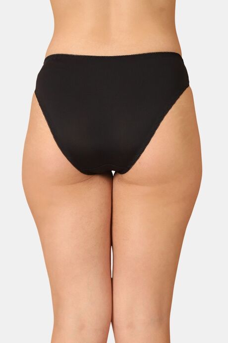 PrettyCat Mid Rise Sexy Lace Bikini Panty  - Black — image 2