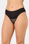 PrettyCat Mid Rise Sexy Lace Bikini Panty  - Black — thumbnail 3